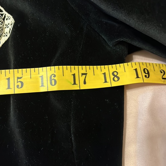 Custom Vintage Antique Lace Black Velvet Jacket - Picture 13 of 15